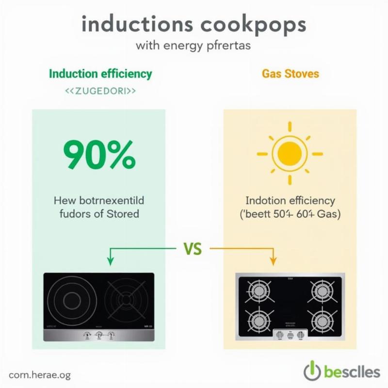 So sánh hiệu suất chuyển hóa năng lượng bếp từ và bếp gas